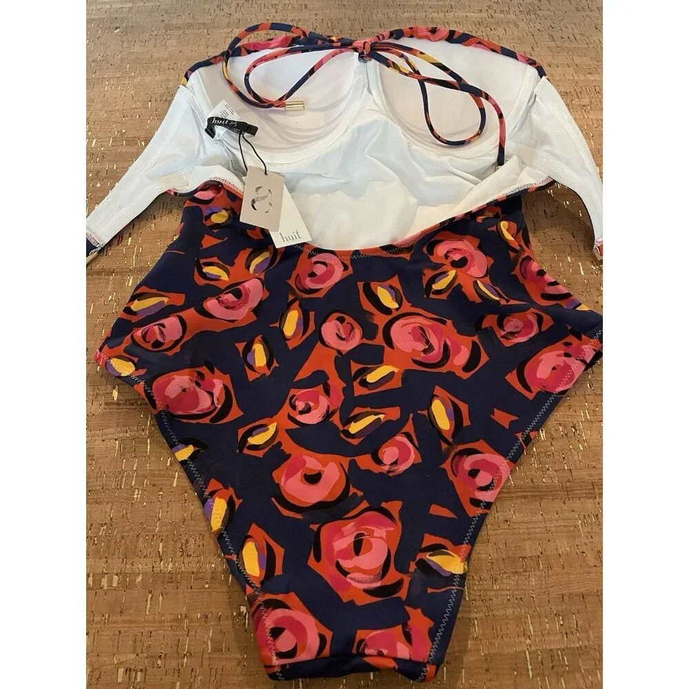 HUIT 8, Unforgettable 1 Piece Swim Suit 32D Floral - Picture 5 of 6